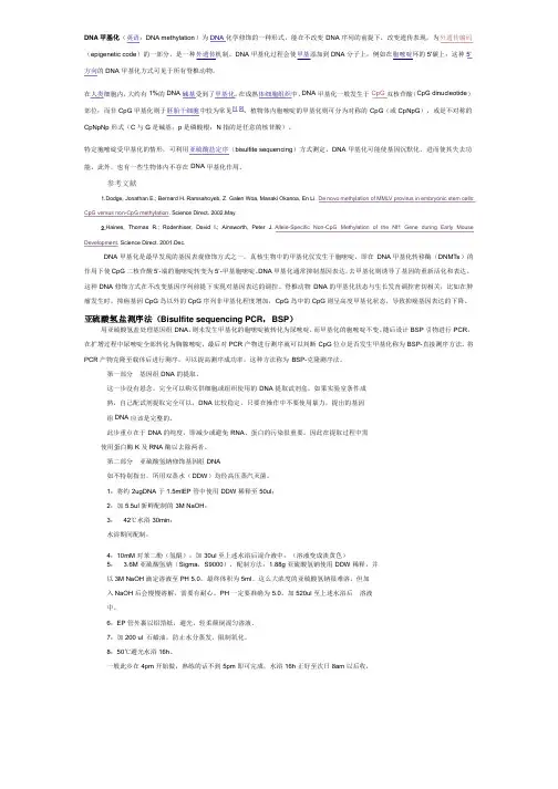 甲基化-亚硫酸氢盐修饰后测序法