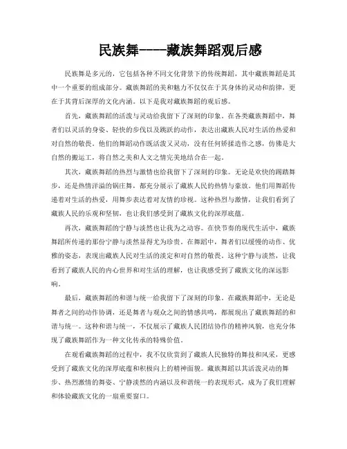 民族舞藏族舞蹈观后感