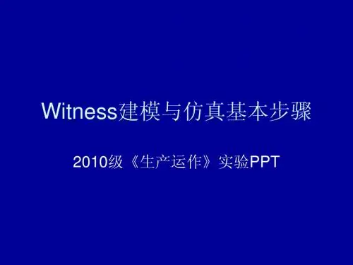 wintess建模与仿真基本步骤