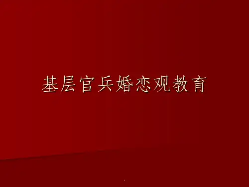 基层官兵婚恋观教育ppt课件