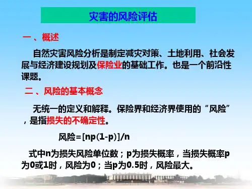 灾害风险和损失评估