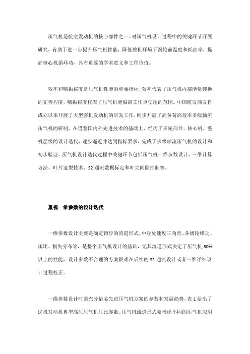 航空发动机压气机性能提升研究