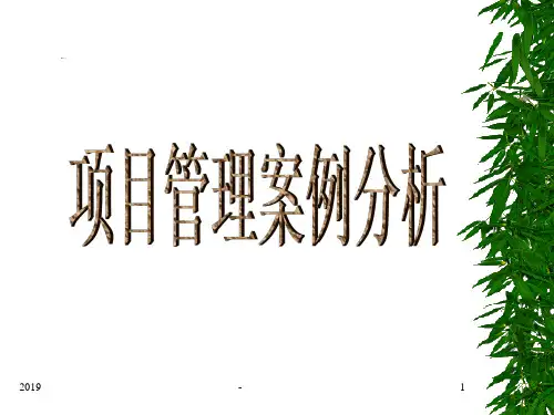 工程项目管理案例分析ppt课件