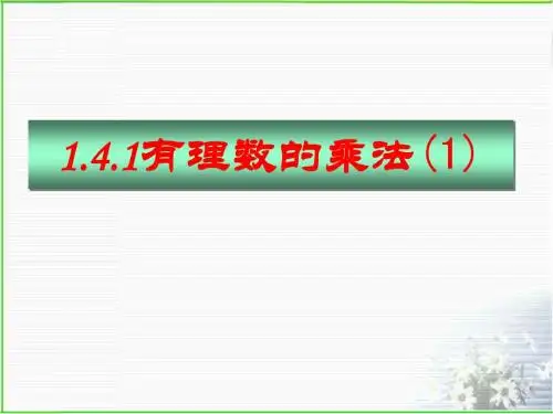 有理数的乘法(1)