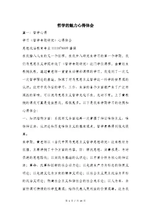 哲学的魅力心得体会.doc