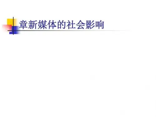 新媒体的社会影响(PPT 67张)