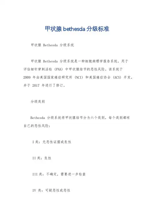 甲状腺bethesda分级标准