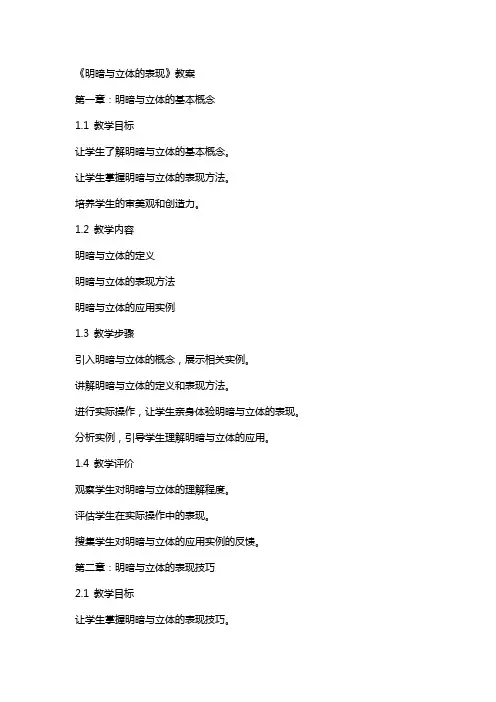 《明暗与立体的表现》教案