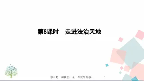 2020年中考人教版道德与法治总复习第8课时 走进法治天地PPT教学课件