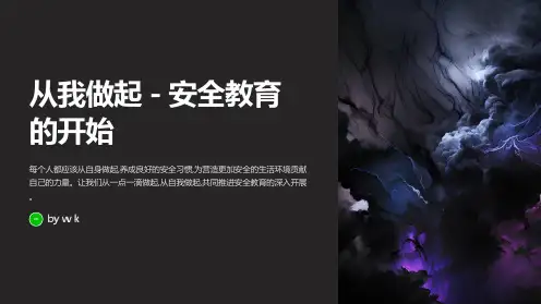 安全教育从我做起主题班会PPT课件