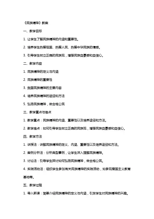 《民族精神》教案