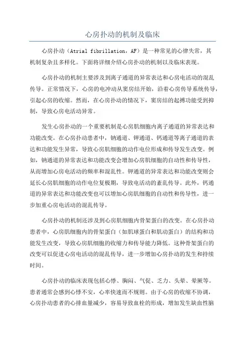 心房扑动的机制及临床