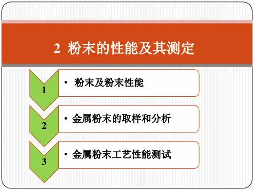 2  粉末的性能及其测定