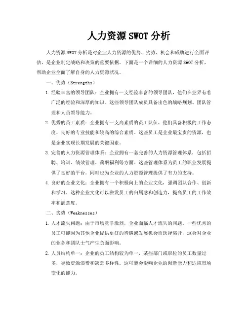 人力资源SWOT分析