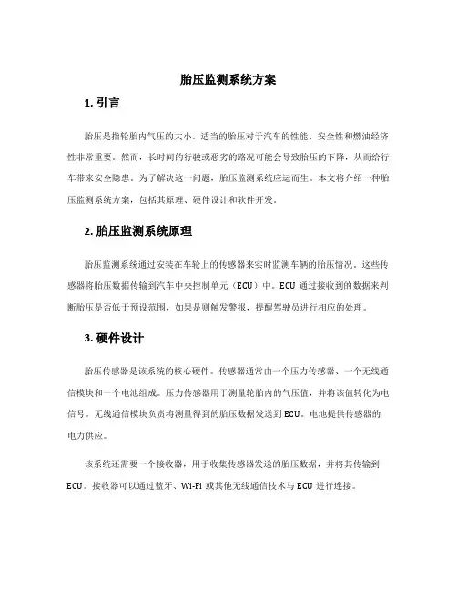 胎压监测系统方案