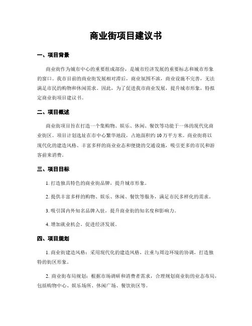 商业街项目建议书