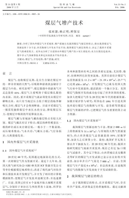 煤层气增产技术