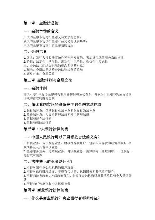 2022年上学期金融法作业