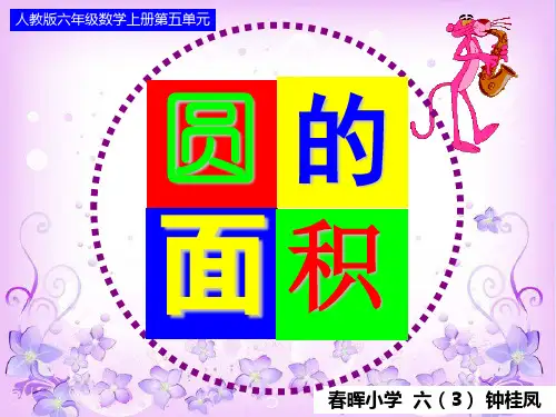 人教版小学数学六年级上圆的面积公式推导PPT课件22