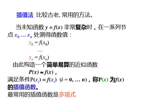 计算方法插值法