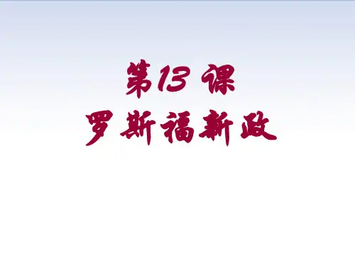 人教部编版九年级下册第13课罗斯福新政课件(19张)