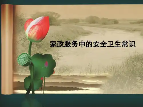家政服务中安全与卫生常识ppt课件