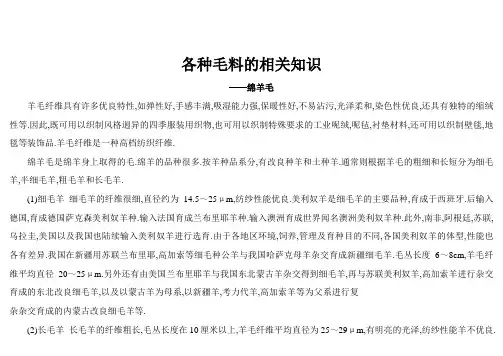 各种毛料的相关知识 (1)
