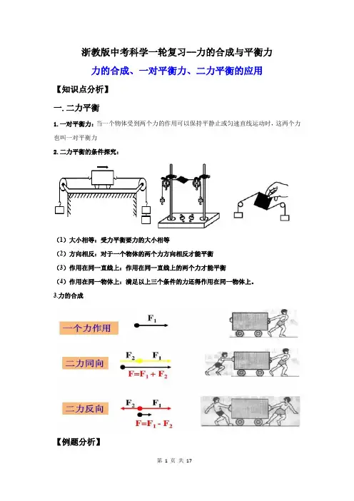 力的合成与平衡力(讲义)(解析版)