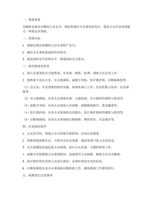 会展消防疏散应急预案