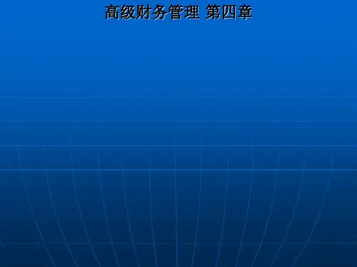 高级财务管理 第四章
