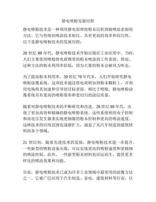 静电喷粉发展历程