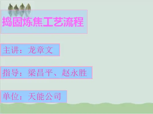 捣固炼焦工艺流程PPT课件( 54页)