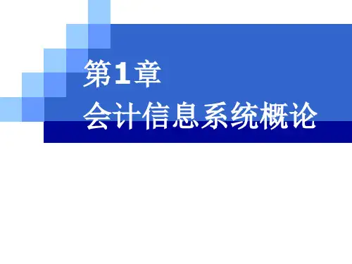 人大版_会计信息系统原理与应用_U872_PPT CH01