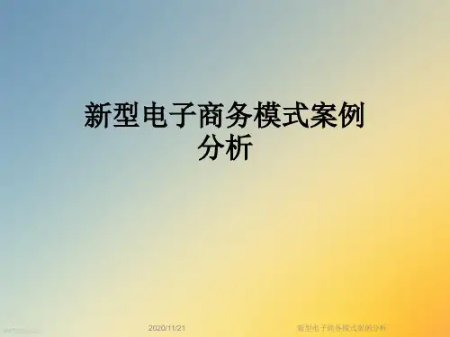 新型电子商务模式案例分析