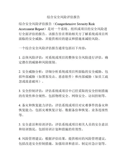 综合安全风险评估报告