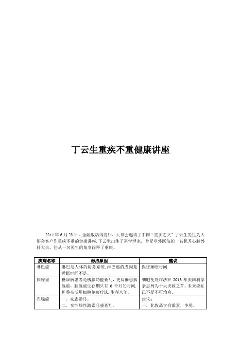 重疾不重-丁云生