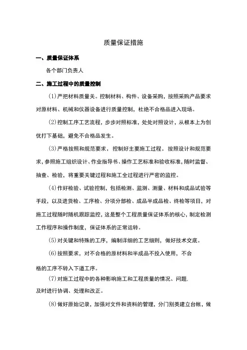 质量保证措施 (详细)
