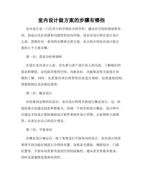 室内设计做方案的步骤有哪些