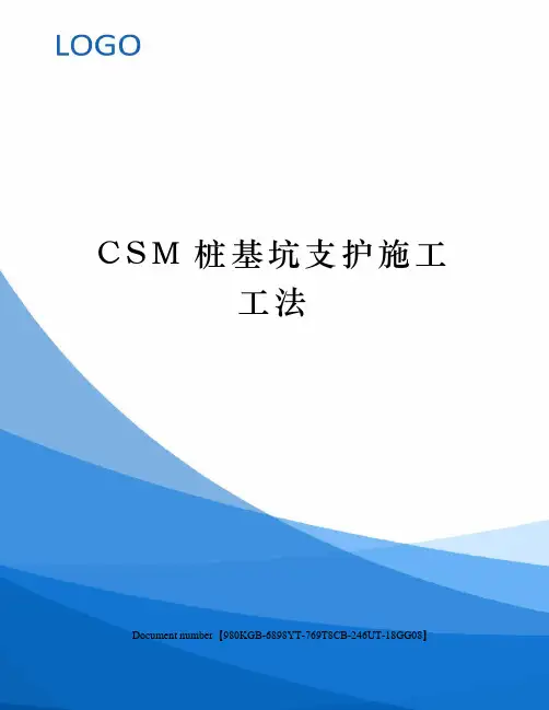 CSM桩基坑支护施工工法