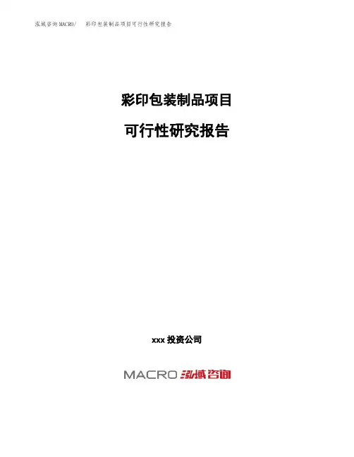 (投资参考建议模板)彩印包装制品项目可行性研究报告