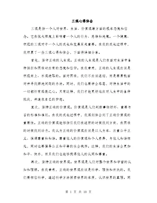 三观心得体会(4篇)