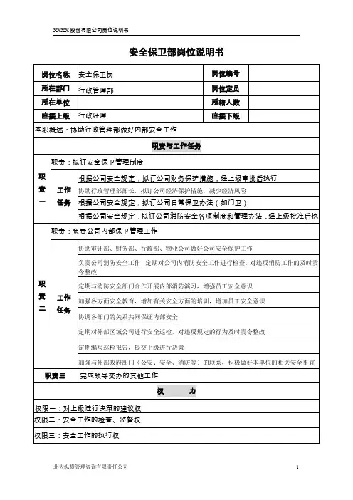 安全保卫部