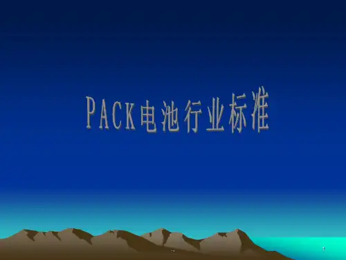 PACK电池行业标准完整版.ppt