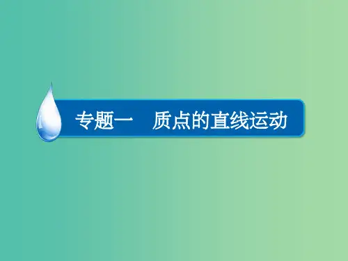 高考物理一轮复习 专题一 质点的直线运动 考点3 质点的直线运动课件
