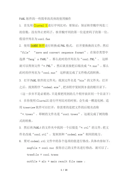 PAML操作