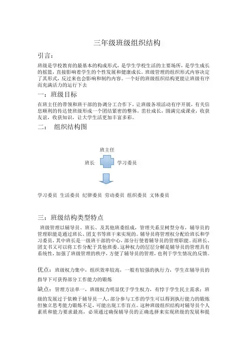 班级组织结构
