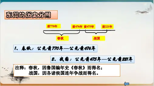 人教部编版动荡的春秋时期精讲课件1
