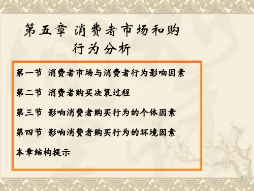 消费者市场和购行为分析ppt课件