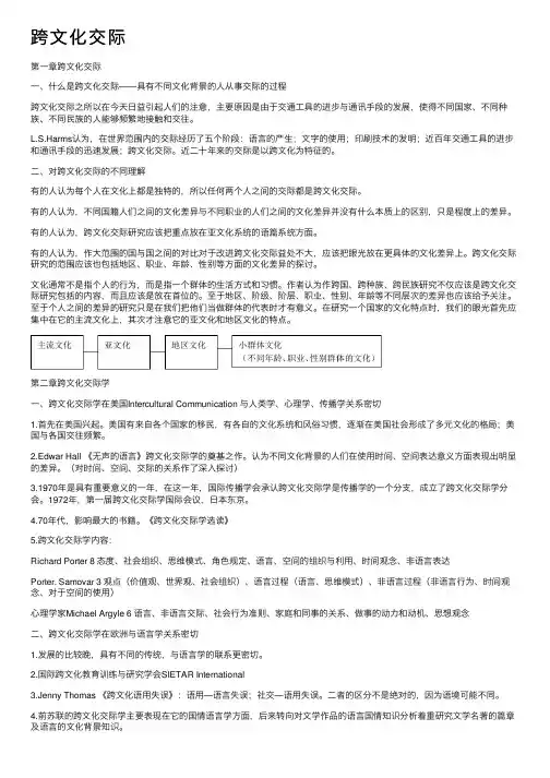 跨文化交际——精选推荐