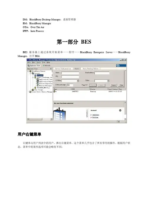 BlackBerry手册 黑莓手机使用